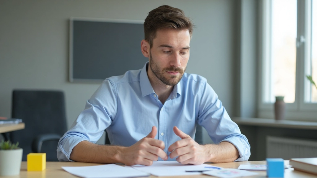 Профессиональное рабочее пространство с головоломками и логическими задачами