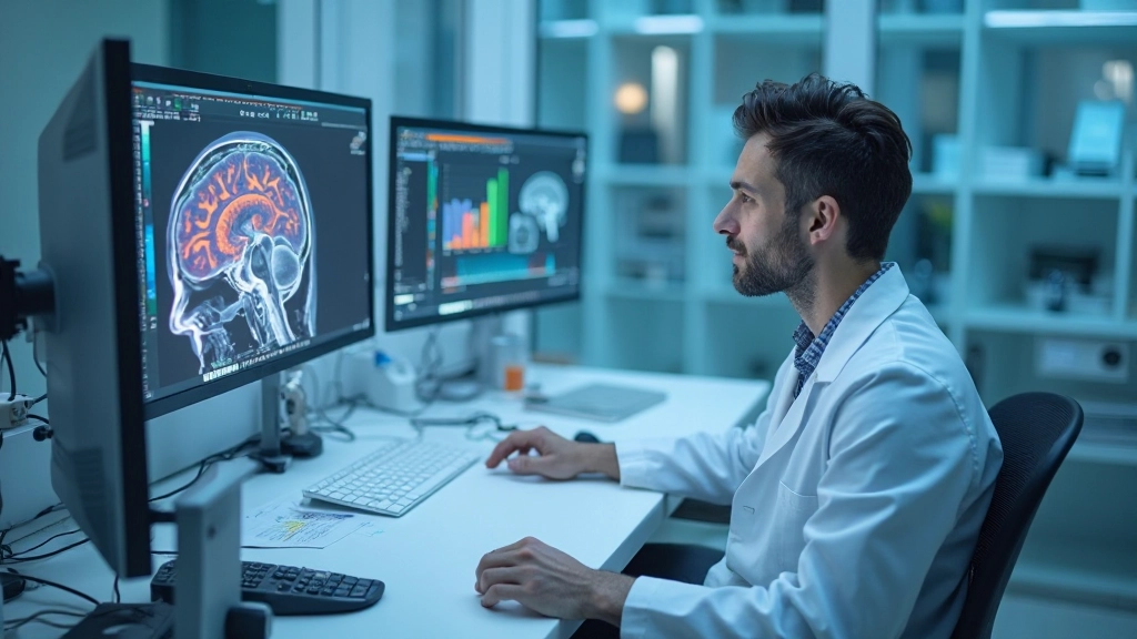 Мозг человека с выделенными областями активности, показывающими процесс медитации